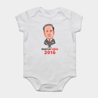 Marco Rubio 2016 President Caricature Baby Bodysuit